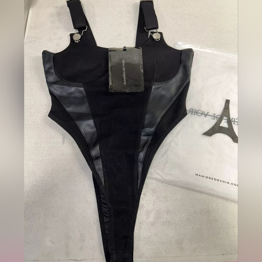 Maniere de Voir high leg corset bodysuit